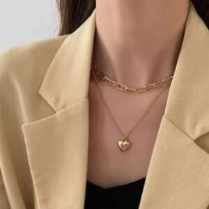 Double Layer Heart - Necklace